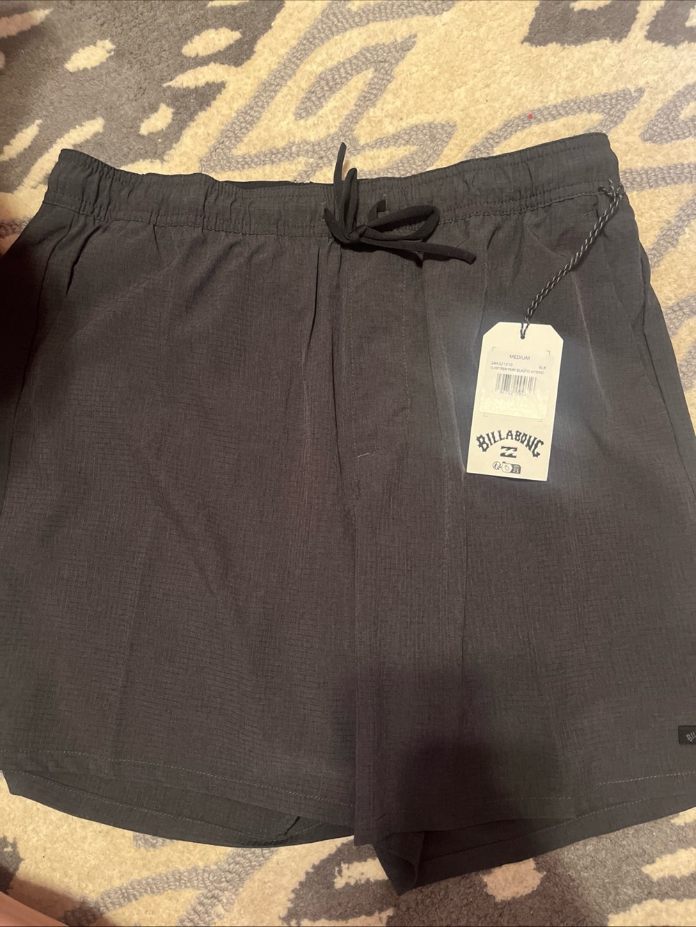 Billabong Black Elastic Waist Pull-On Shorts